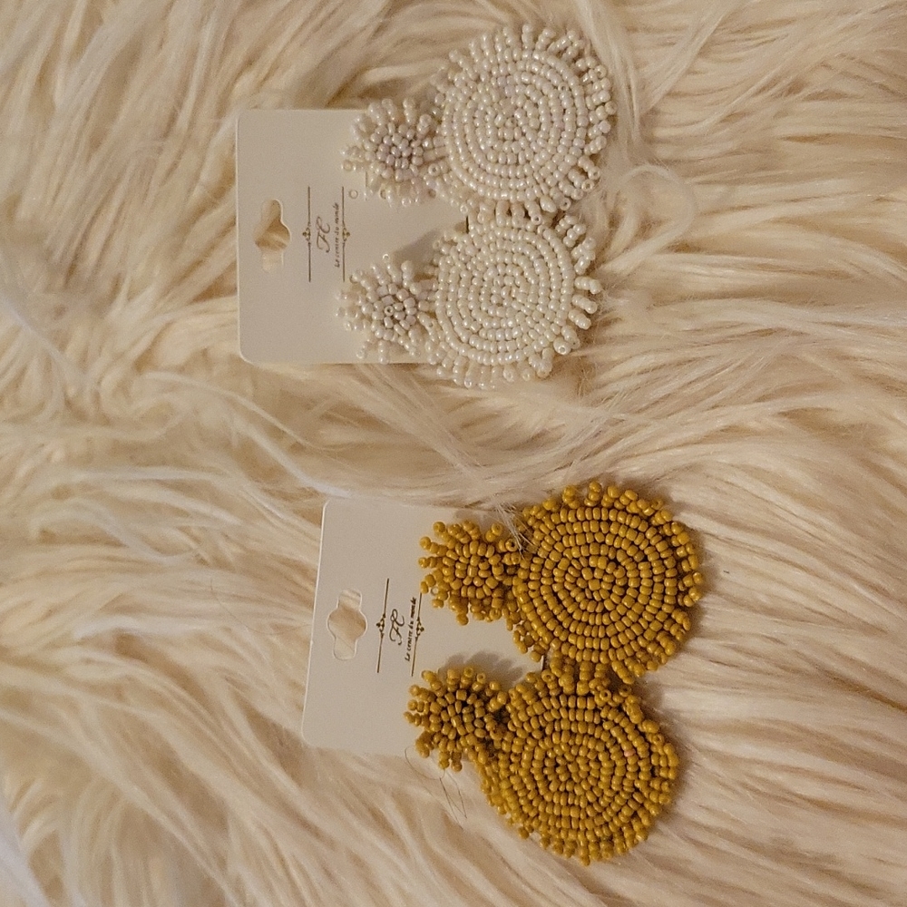 Tribal Beaded Earring